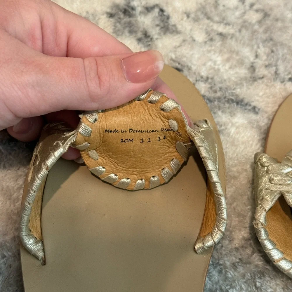 Jack Rogers Cream Leather Sandals - Picture 5 of 6